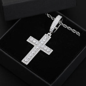 S925 Moissanite Cross Pendant - Different Drips