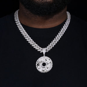 S925 Moissanite Dragon & Phoenix Medallion - Different Drips