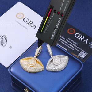 S925 Moissanite Diamond Evil Eye Pendant - Different Drips