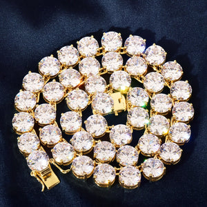 8mm Round Cut Tennis Necklace - Different Drips