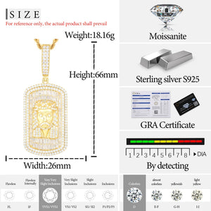 S925 Moissanite Rectangular Jesus Pendant - Different Drips