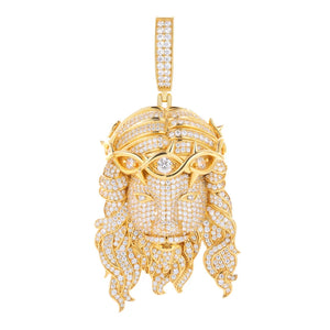 S925 Moissanite Jesus Head Pendant - Different Drips