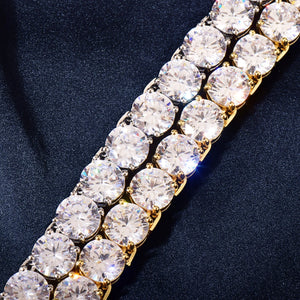 8mm Round Cut Tennis Necklace - Different Drips