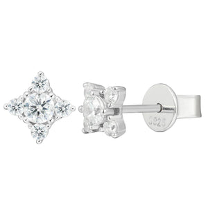 S925 Moissanite Cluster Stud Earrings - Different Drips