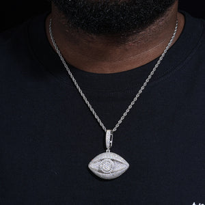 S925 Moissanite Diamond Evil Eye Pendant - Different Drips