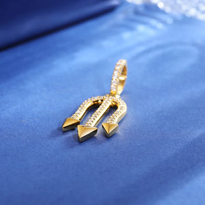 S925 Moissanite Trident Pendant - Different Drips