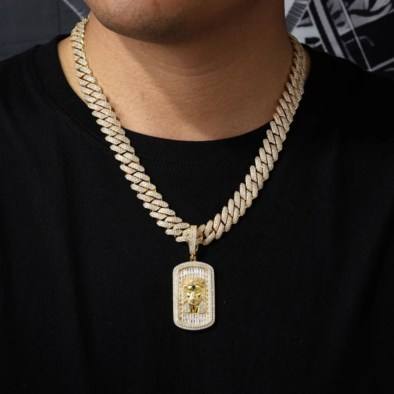 S925 Moissanite Rectangular Jesus Pendant - Different Drips