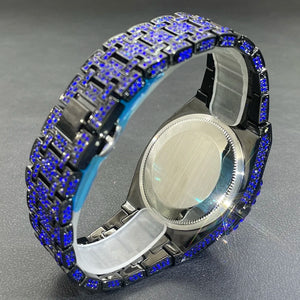 Bust Down Royal Blue Iced Out Watch - Different Drips
