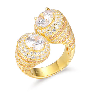 S925 Moissanite Cornucopia Ring - Different Drips