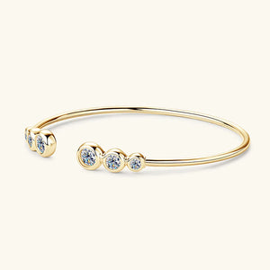 Women's S925 Moissanite Bubble Bangle Bracelet - Different Drips
