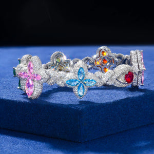 S925 Moissanite Floral Garden Bracelet - Different Drips