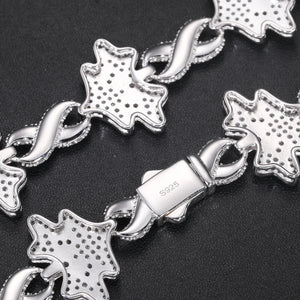 S925 Moissanite Butterfly Infinity Link Chain - Different Drips