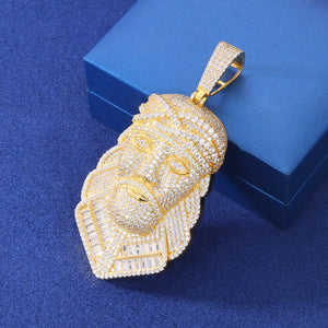 S925 Moissanite Baguette Diamond Jesus Piece Pendant - Different Drips