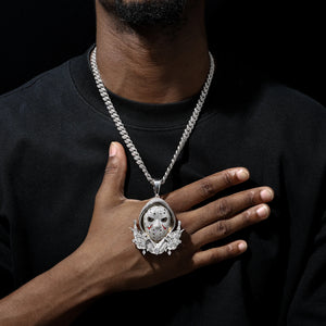 S925 Moissanite Diamond Jason Mask Pendant - Different Drips
