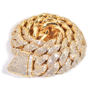 23mm Clustered Baguette Cuban Link Chain - Different Drips