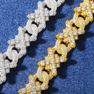 S925 XOXO Moissanite Link Bracelet - Different Drips