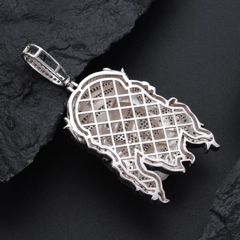 S925 Moissanite Jesus Head Pendant - Different Drips