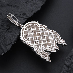 S925 Moissanite Jesus Head Pendant - Different Drips