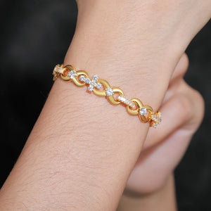 S925 Moissanite Infinity Cross Link Bracelet - Different Drips