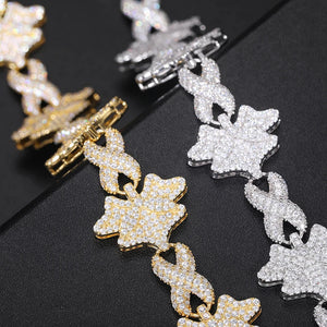 S925 Moissanite Butterfly Infinity Link Chain - Different Drips