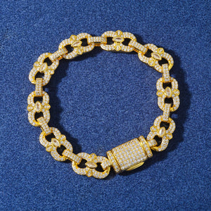 S925 Moissanite Marquise Link Diamond Bracelet - Different Drips