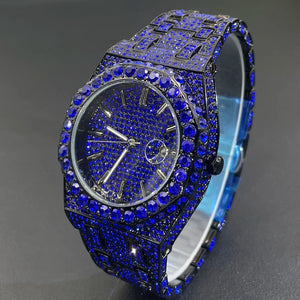 Bust Down Royal Blue Iced Out Watch - Different Drips