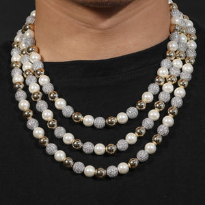 10mm Iced Pearl Link Chain - Different Drips