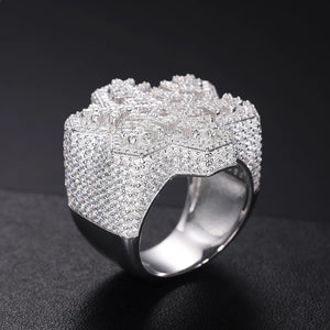 S925 Moissanite Diamond Snowflake Ring - Different Drips