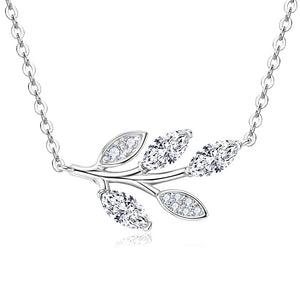 Women's S925 Moissanite Leaf Pendant - Different Drips