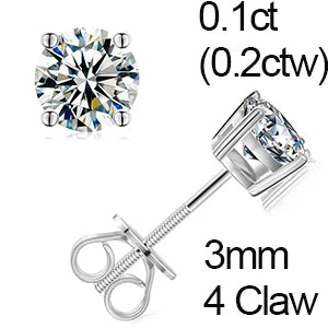 S925 0.5-12ct Moissanite Stud Earrings - Different Drips