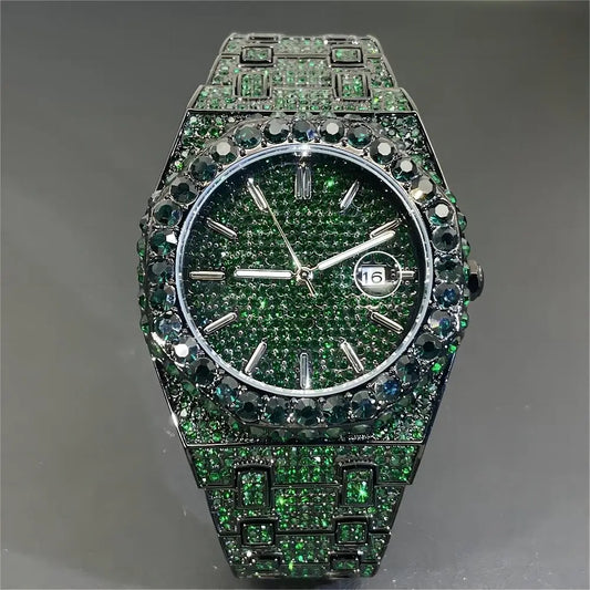 Bust Down Royal Blue Iced Out Watch - Different Drips