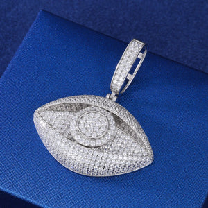 S925 Moissanite Diamond Evil Eye Pendant - Different Drips