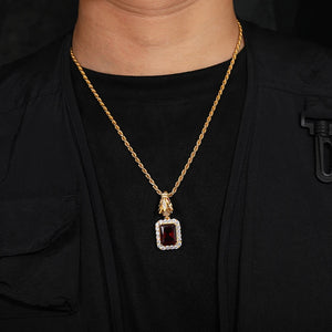 S925 Moissanite Domineering Dragon Head Pendant - Different Drips