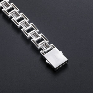 S925 Moissanite Diamond Baguette Watch Link Bracelet - Different Drips