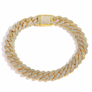 10mm Iced Out Cuban Prong Bracelet - Different Drips