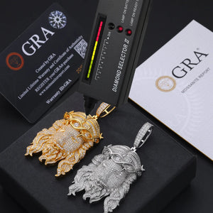 S925 Moissanite Jesus Head Pendant - Different Drips