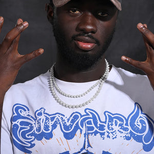 6mm S925 Moissanite Pearl Round Tennis Chain - Different Drips