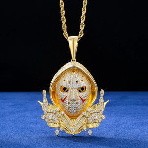 S925 Moissanite Diamond Jason Mask Pendant - Different Drips