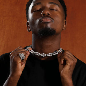 Diamond Floral Mariner Link Chain - Different Drips