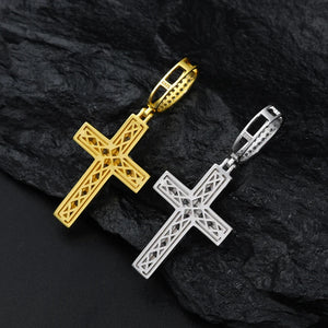 S925 Moissanite Cross Pendant - Different Drips
