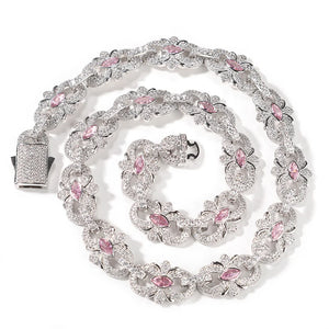 Diamond Floral Mariner Link Chain - Different Drips