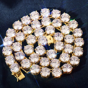 8mm Round Cut Tennis Necklace - Different Drips