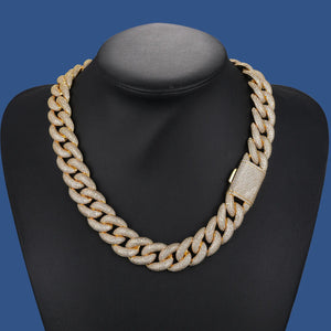 20mm S925 Moissanite Diamond Curb Cuban Chain - Different Drips