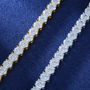 S925 Hexagon Moissanite Tennis Bracelet - Different Drips
