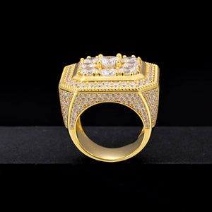 S925 Moissanite Diamond Signet Ring - Different Drips