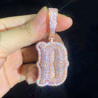 Thumbnail for Layered Bubble Single Letter Pendant - Different Drips