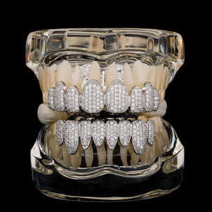 Iced Out Yellow Gold/White Gold Grillz - Different Drips
