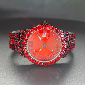 Bust Down Aqua Roman Watch - Different Drips