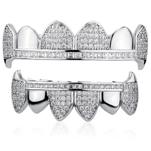 3/4 Iced Connecting Bar Grillz - Different Drips