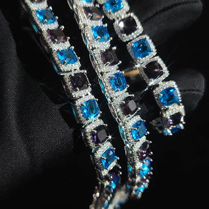 10mm Blue Glaicer Tennis Chain - Different Drips